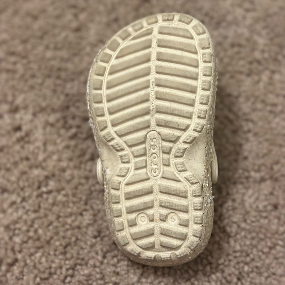 Gold Glitter Crocs | Toddler C5 | Used Condition - Picture 4 of 5